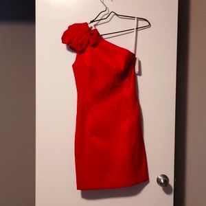Red cocktail dress